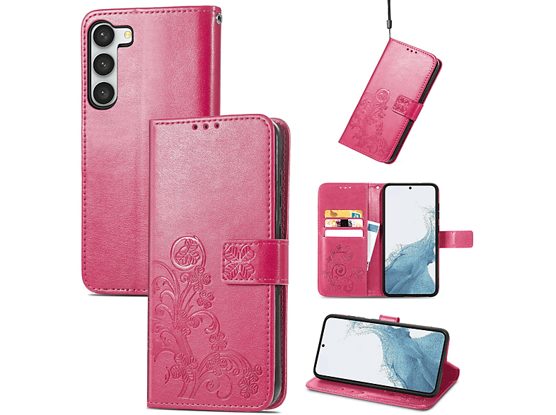 KÖNIG DESIGN Book Case, Bookcover, Samsung, Galaxy A54 5G, Magenta