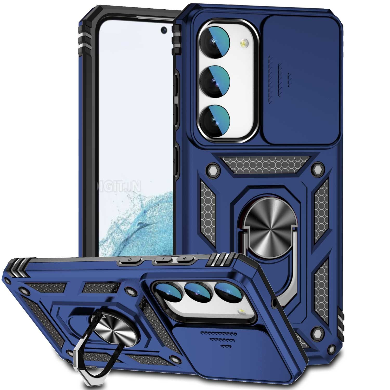 Backcover, KÖNIG Plus, DESIGN S23 Samsung, Galaxy Blau Case,