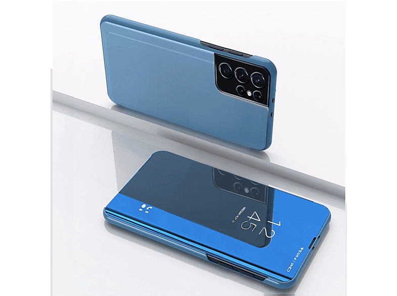 KÖNIG DESIGN Book Case, Bookcover, Galaxy Ultra, Blau S23 Samsung