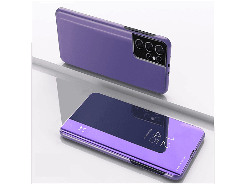 KÖNIG DESIGN Book Case, Bookcover, Samsung, Galaxy S23 Ultra, Violett Blau