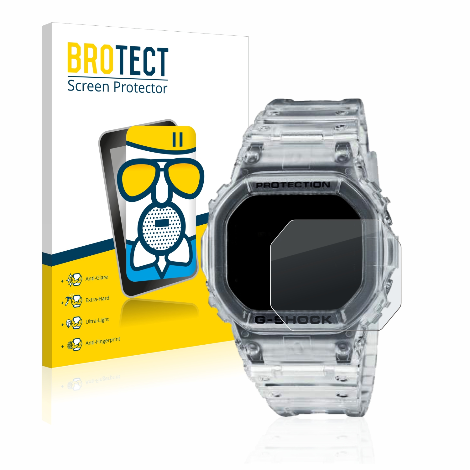 BROTECT Airglass matte Schutzfolie(für G-Shock Casio DW-5600SKE-7)