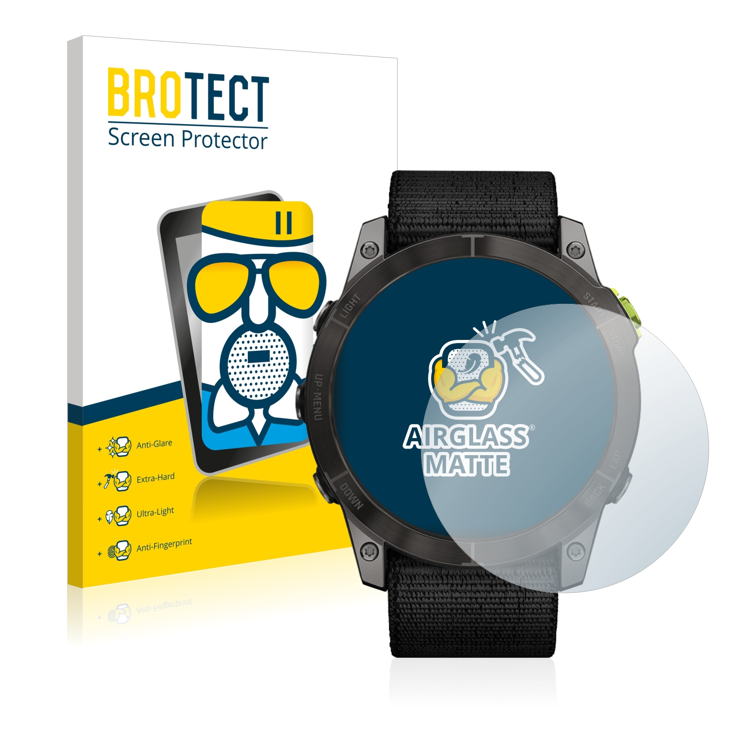 Enduro 2) matte Garmin BROTECT Airglass Schutzfolie(für
