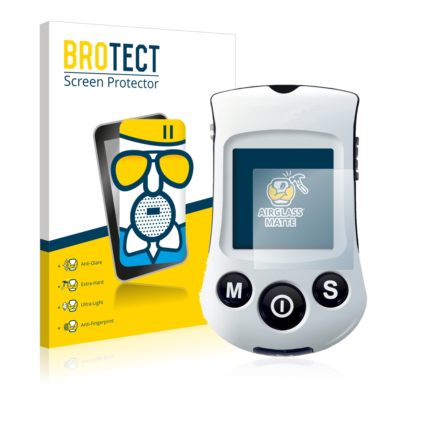 matte Airglass BROTECT Schutzfolie(für Professional) Alphacheck