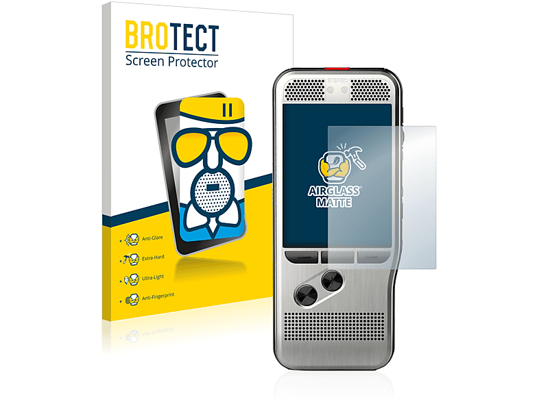 BROTECT Airglass matte Schutzfolie(für Philips PocketMemo DPM7000)