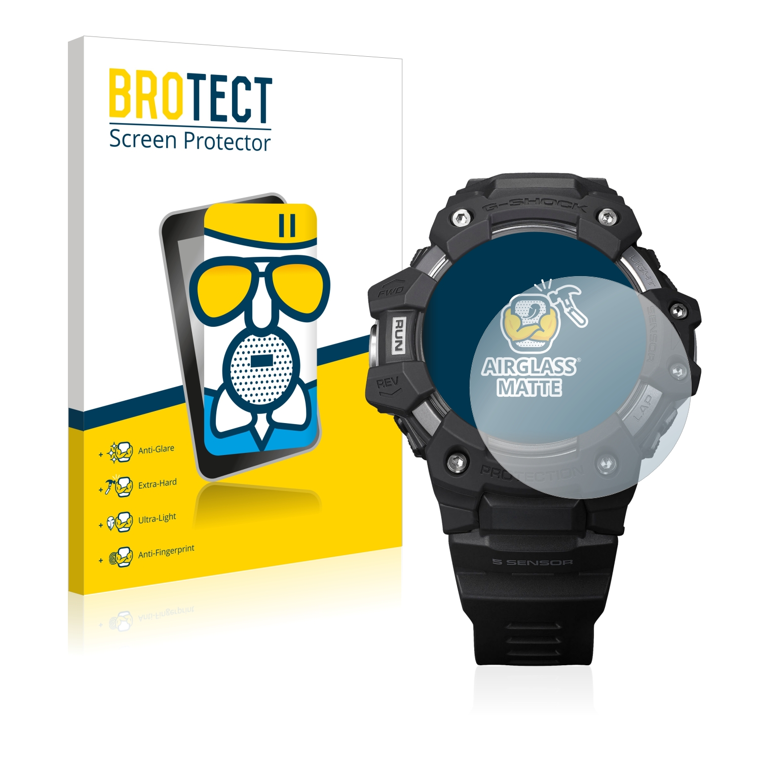 BROTECT Airglass matte Schutzfolie(für Casio GBD-H1000) G-Shock