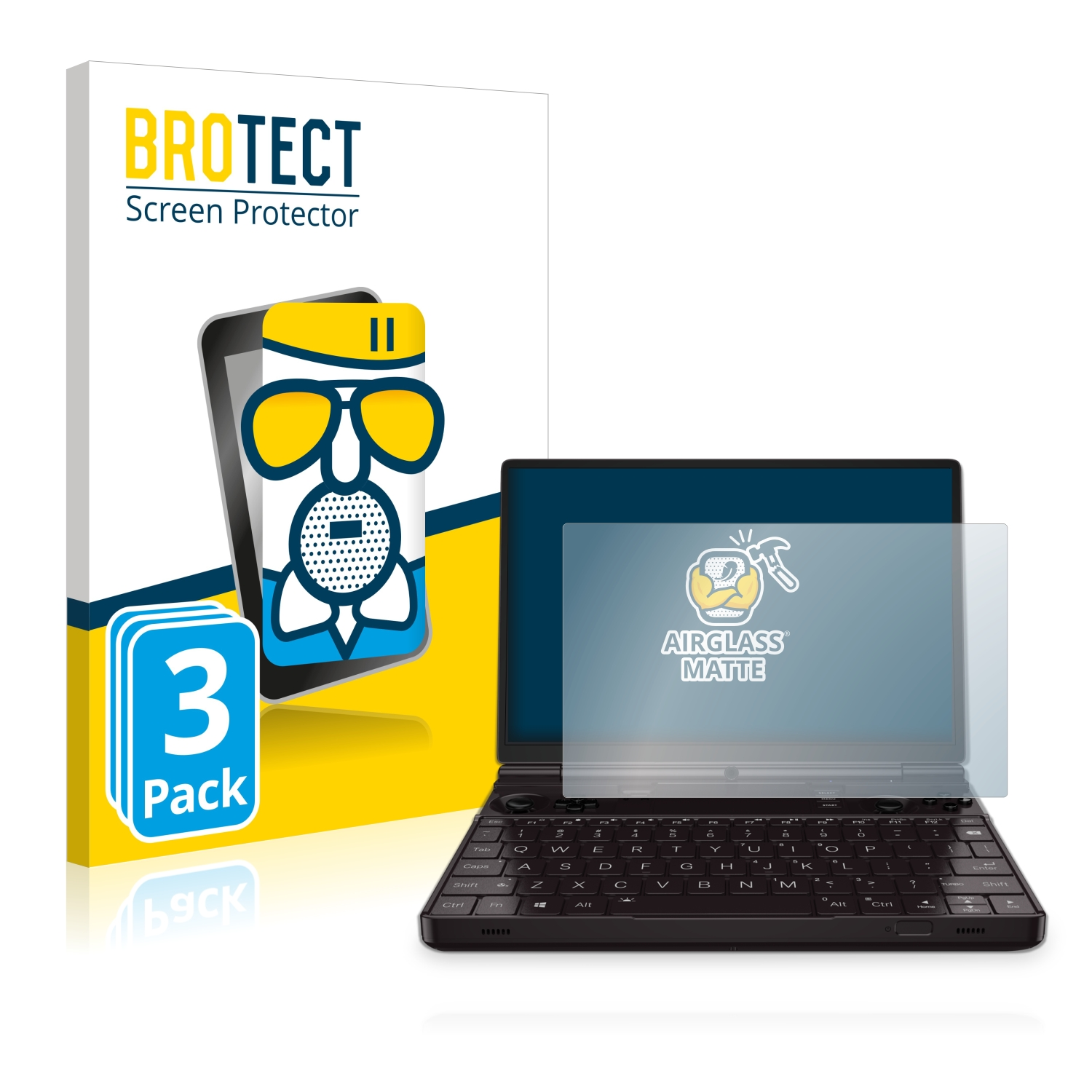 2) BROTECT 3x Win Airglass GPD Schutzfolie(für matte Max