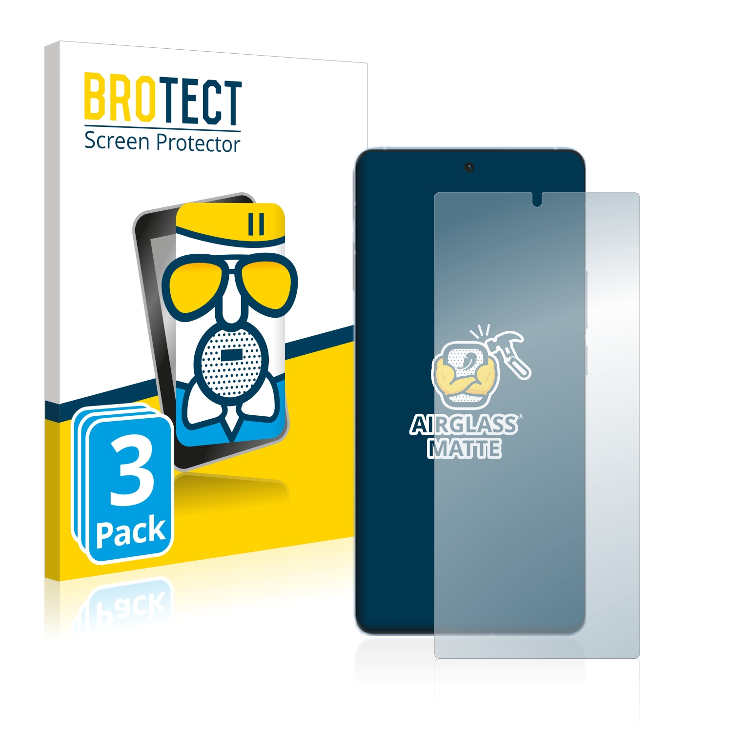 BROTECT 3x matte Note) Schutzfolie(für Vivo X Airglass