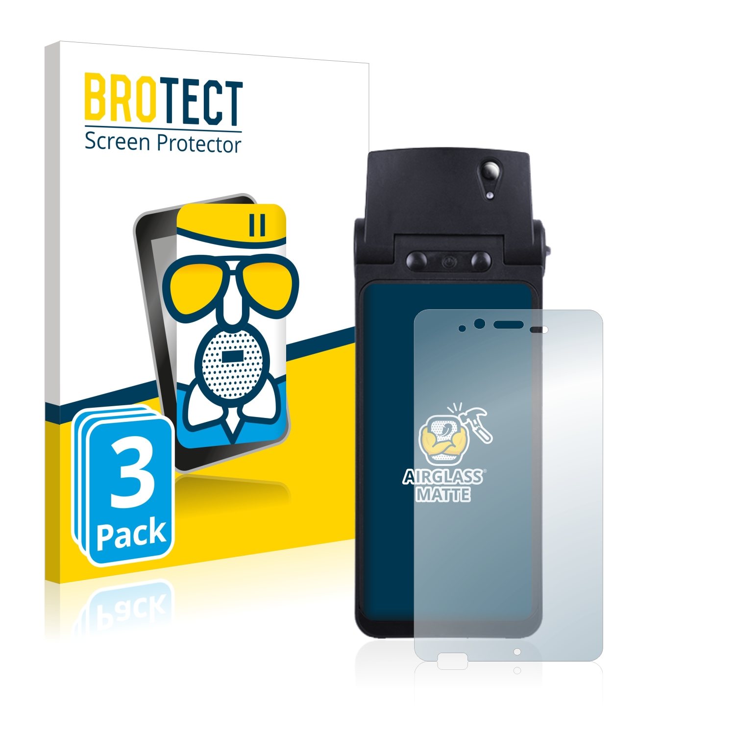 BROTECT 3x Schutzfolie(für Tab Pokini matte A6) Airglass