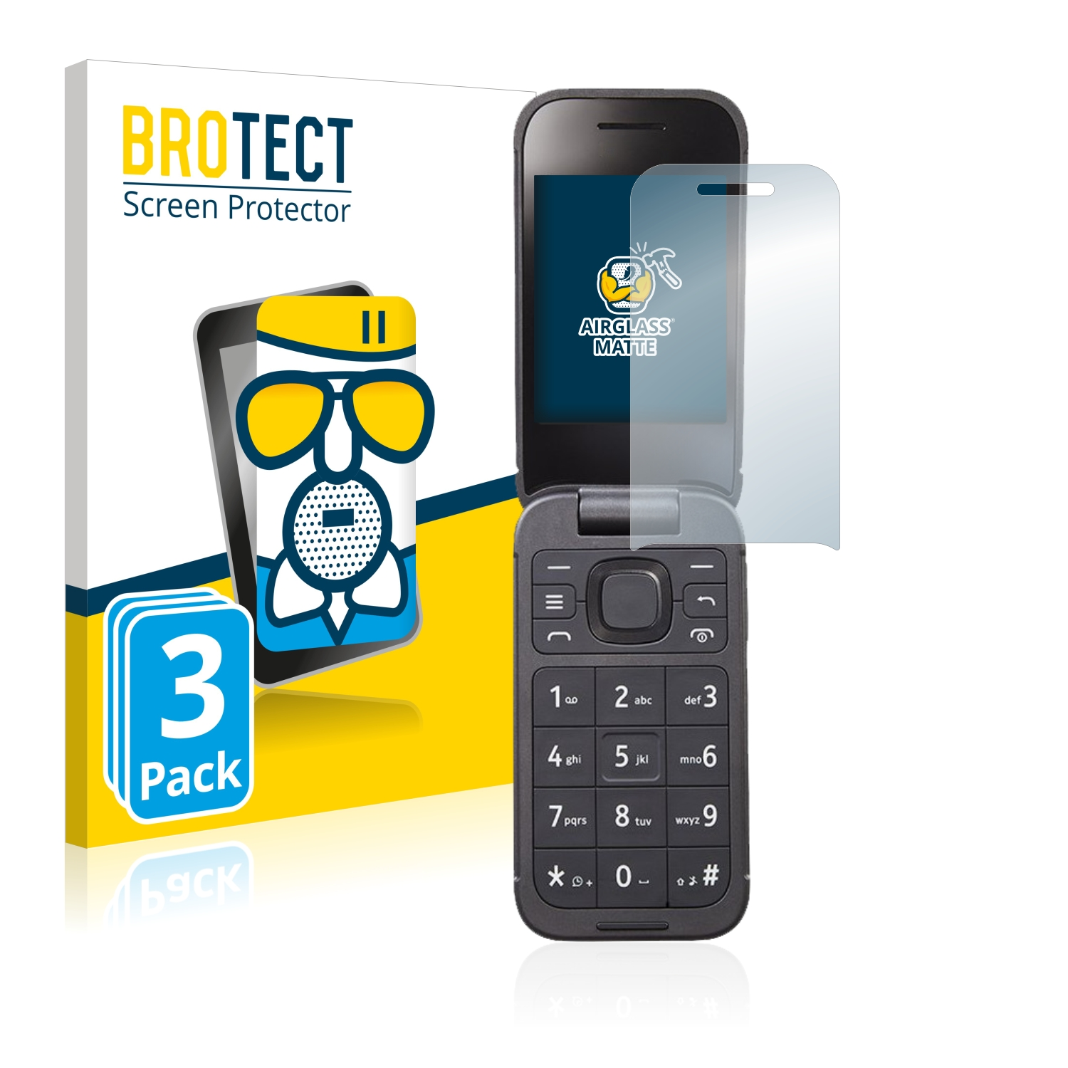 Flip) BROTECT 2760 Schutzfolie(für Airglass 3x Nokia matte