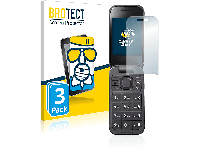 BROTECT 3x Nokia Schutzfolie(für matte Airglass 2760 Flip)