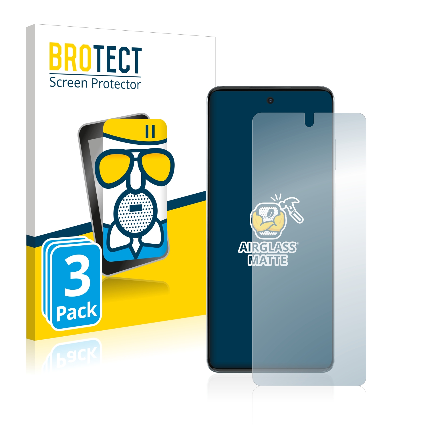 BROTECT 3x Airglass matte Schutzfolie(für Stylus Motorola Moto G 2022 5G)