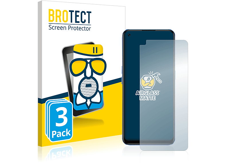 BROTECT 3x Airglass matte Schutzfolie(für realme Narzo 50 Pro 5G) | Displayschutzfolien & Gläser