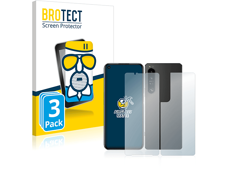 BROTECT 3x Airglass matte Schutzfolie(für Sony Xperia 1 IV (Rückseite))
