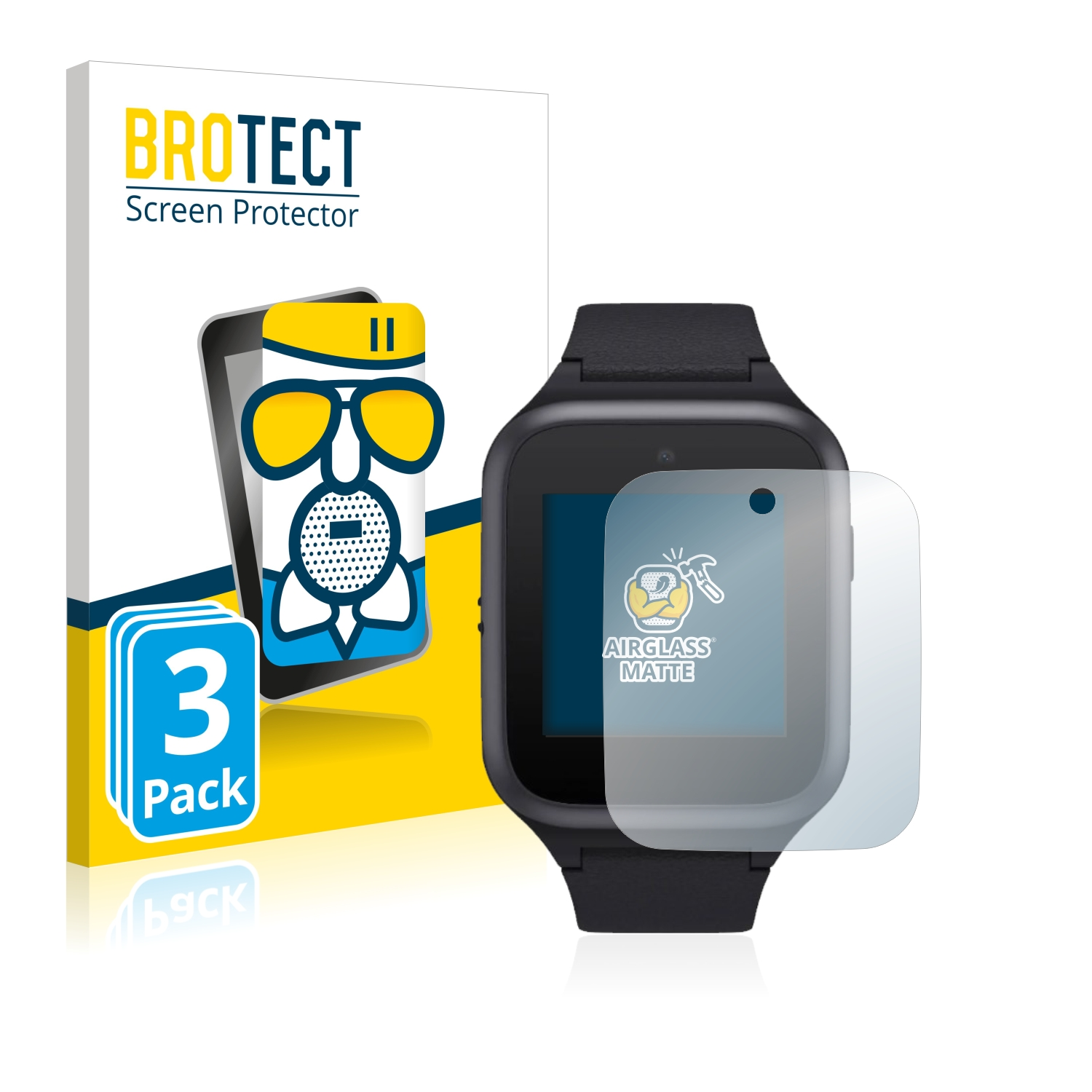 BROTECT 3x Airglass matte Watch Family Schutzfolie(für TCL MT40S) Movetime