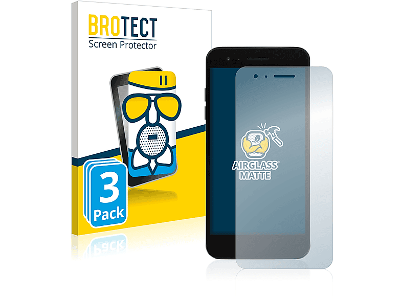 Schutzfolie(für BROTECT Airglass LG matte Rebel 4 LTE) 3x