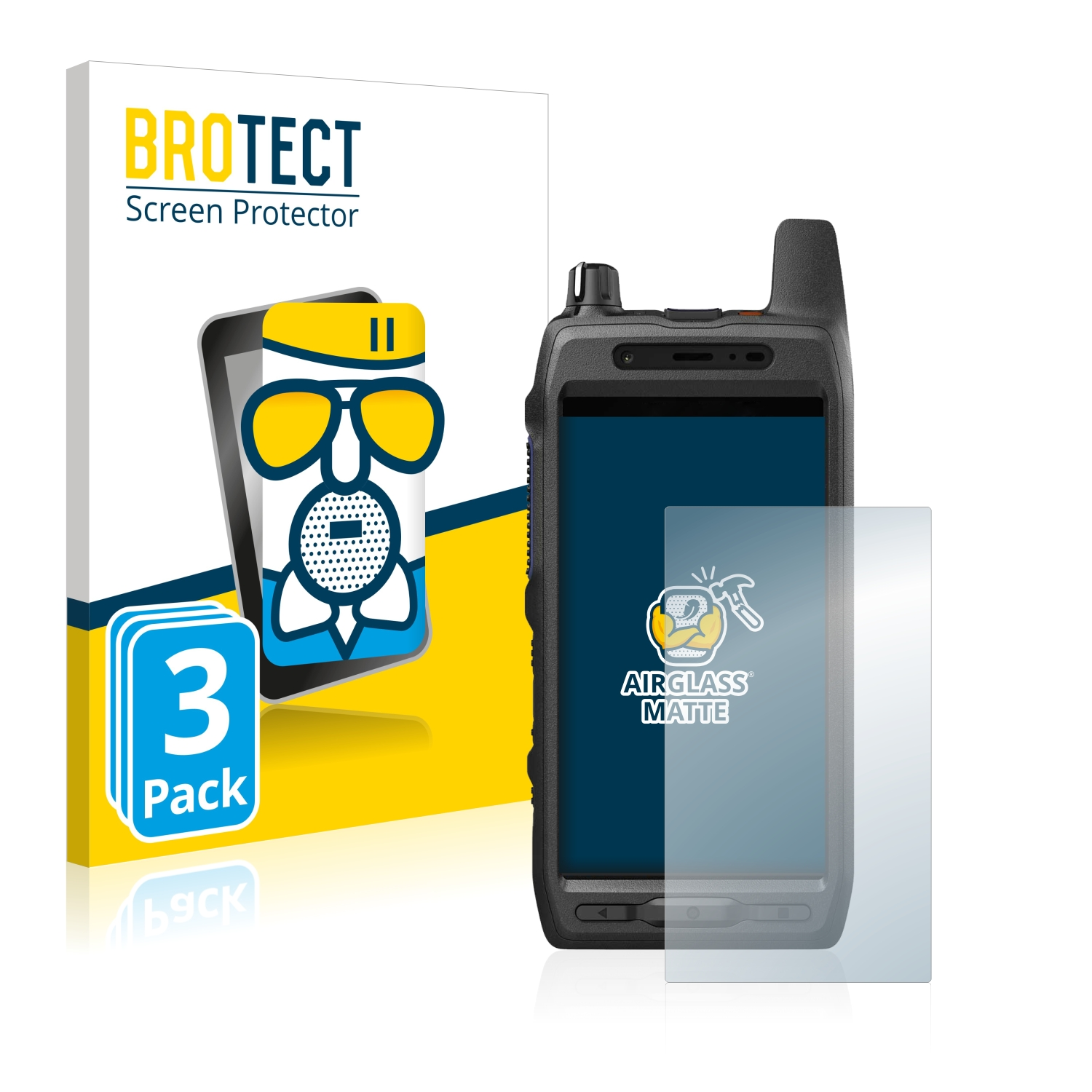 BROTECT 3x Airglass matte HK2157) Evolve Motorola Schutzfolie(für