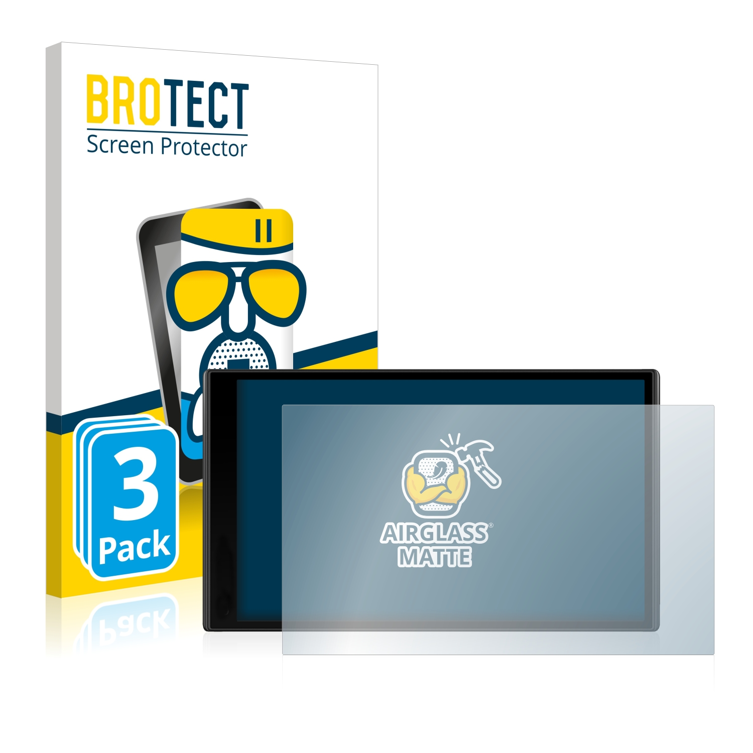 BROTECT 3x Airglass Garmin LMT-D) DriveSmart 61 matte Schutzfolie(für