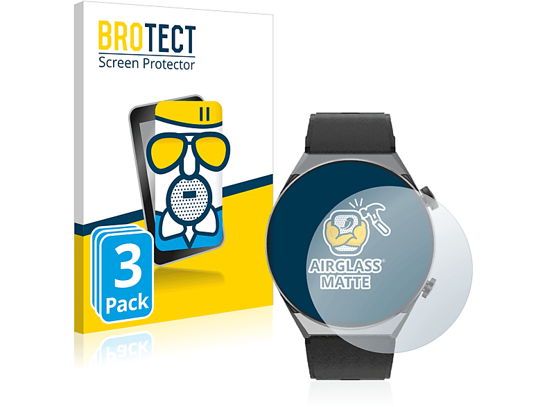 BROTECT 3x Airglass matte Schutzfolie(für Vwar DT3) | Smartwatch Schutzfolien & Gläser