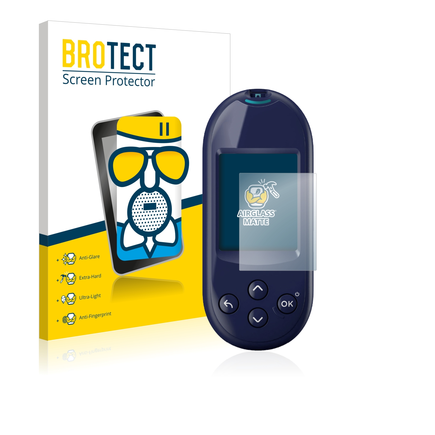 Schutzfolie(für OneTouch Reflect) matte BROTECT LifeScan Plus Ultra Airglass