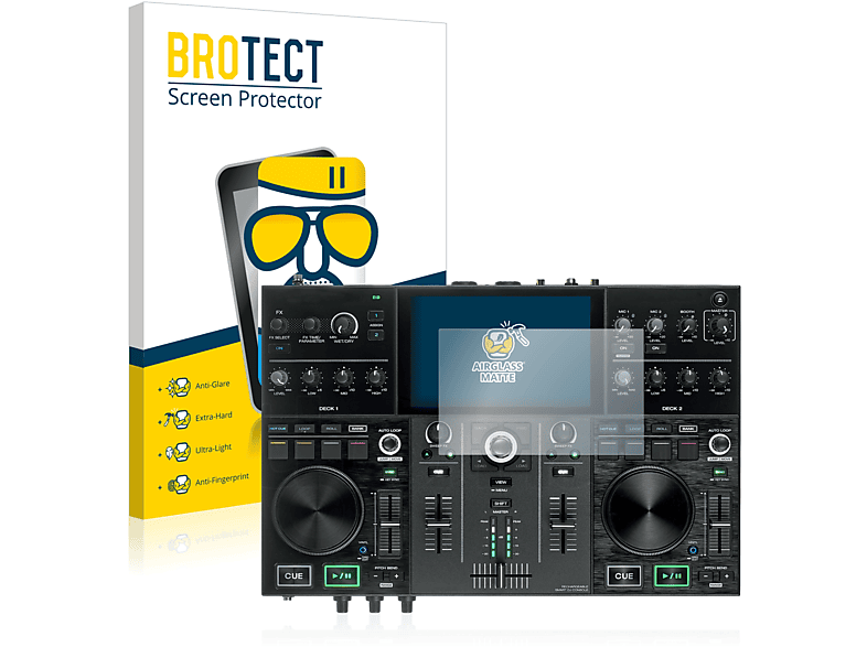 Prime Go) BROTECT Airglass DJ Schutzfolie(für Denon matte