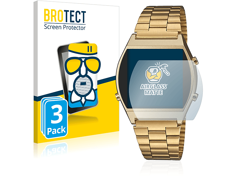 BROTECT 3x Airglass Schutzfolie(für Retro B640WB) matte Casio