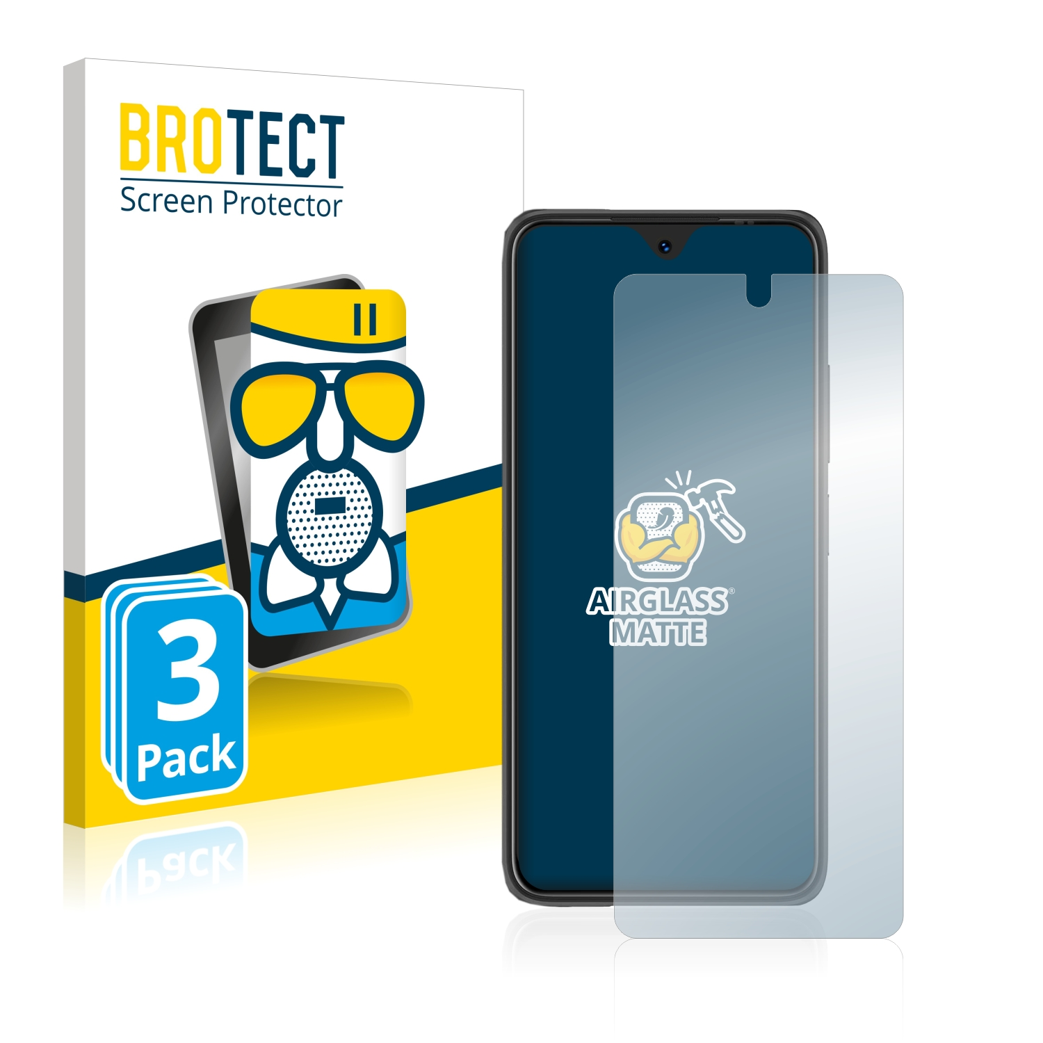 BROTECT 3x Airglass Umidigi matte Schutzfolie(für 5G) Pro A13