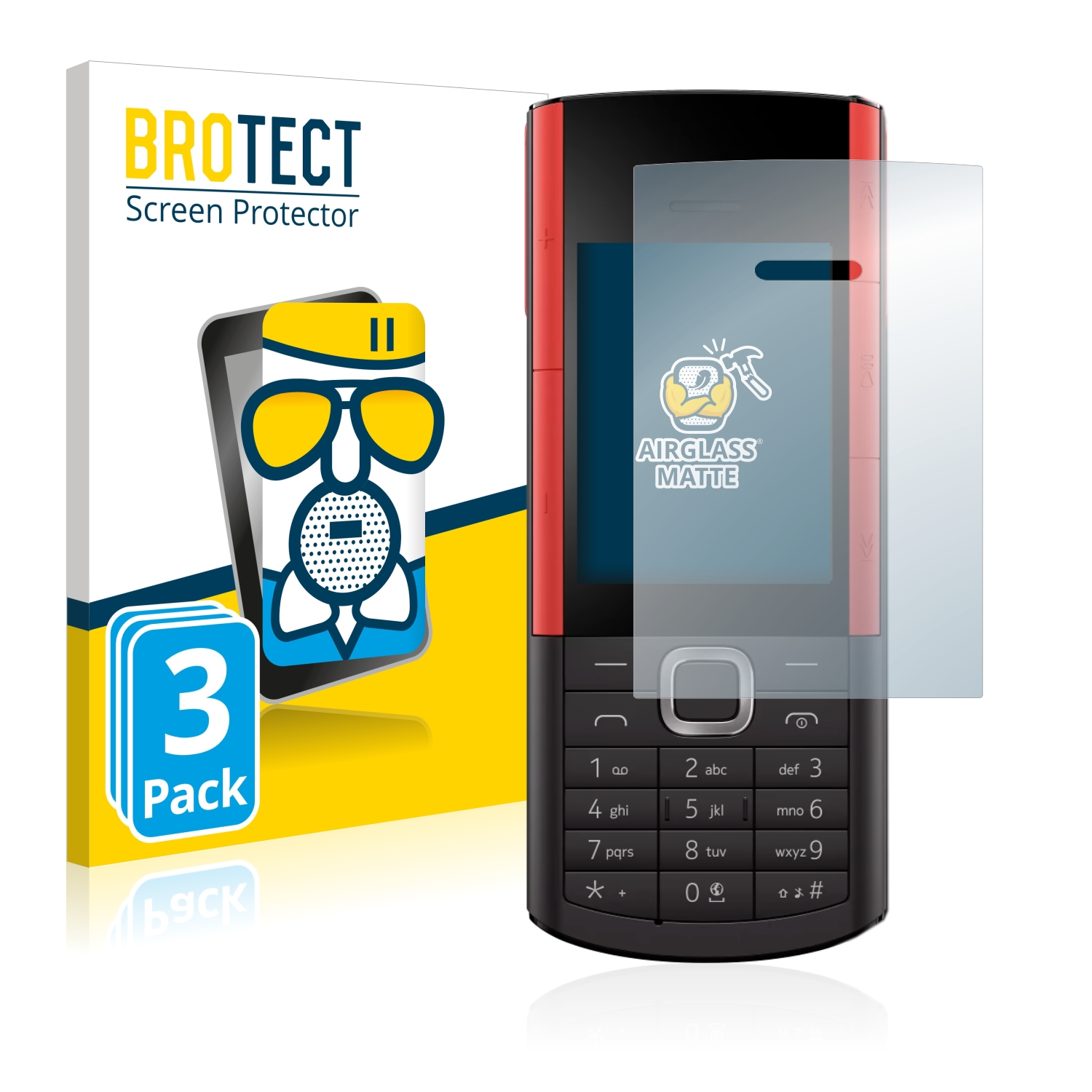 BROTECT 3x Nokia Schutzfolie(für XA) matte 5710 Airglass