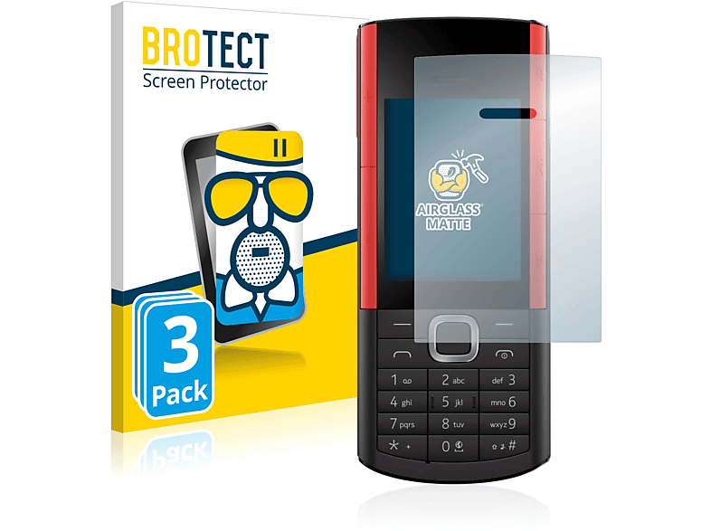 BROTECT 3x Airglass matte Schutzfolie(für Nokia 5710 XA)