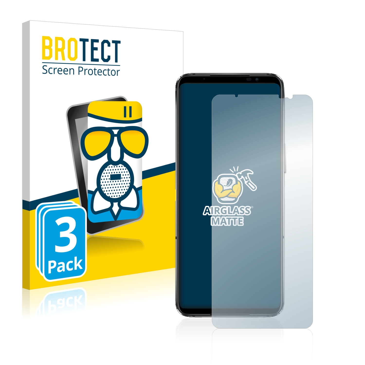 BROTECT ASUS Ultimate) Phone ROG Schutzfolie(für 3x 6D Airglass matte