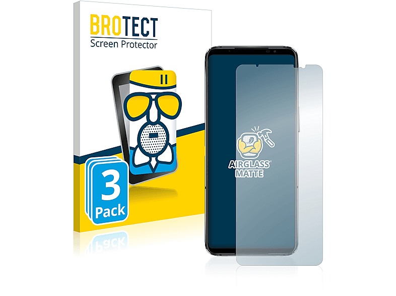 BROTECT ASUS Ultimate) Phone ROG Schutzfolie(für 3x 6D Airglass matte