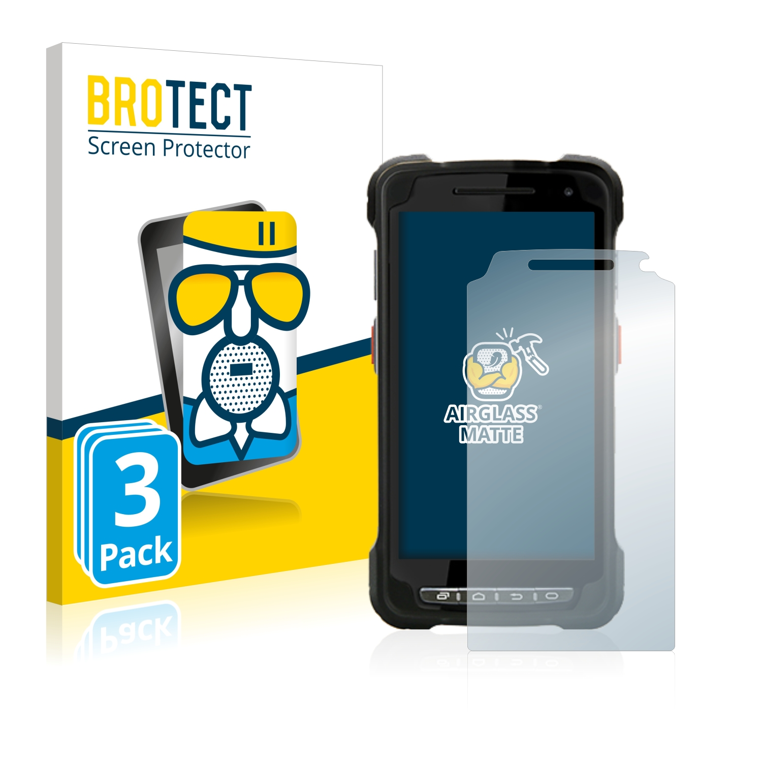 3x Mobile Schutzfolie(für BROTECT PM80) Airglass matte Point
