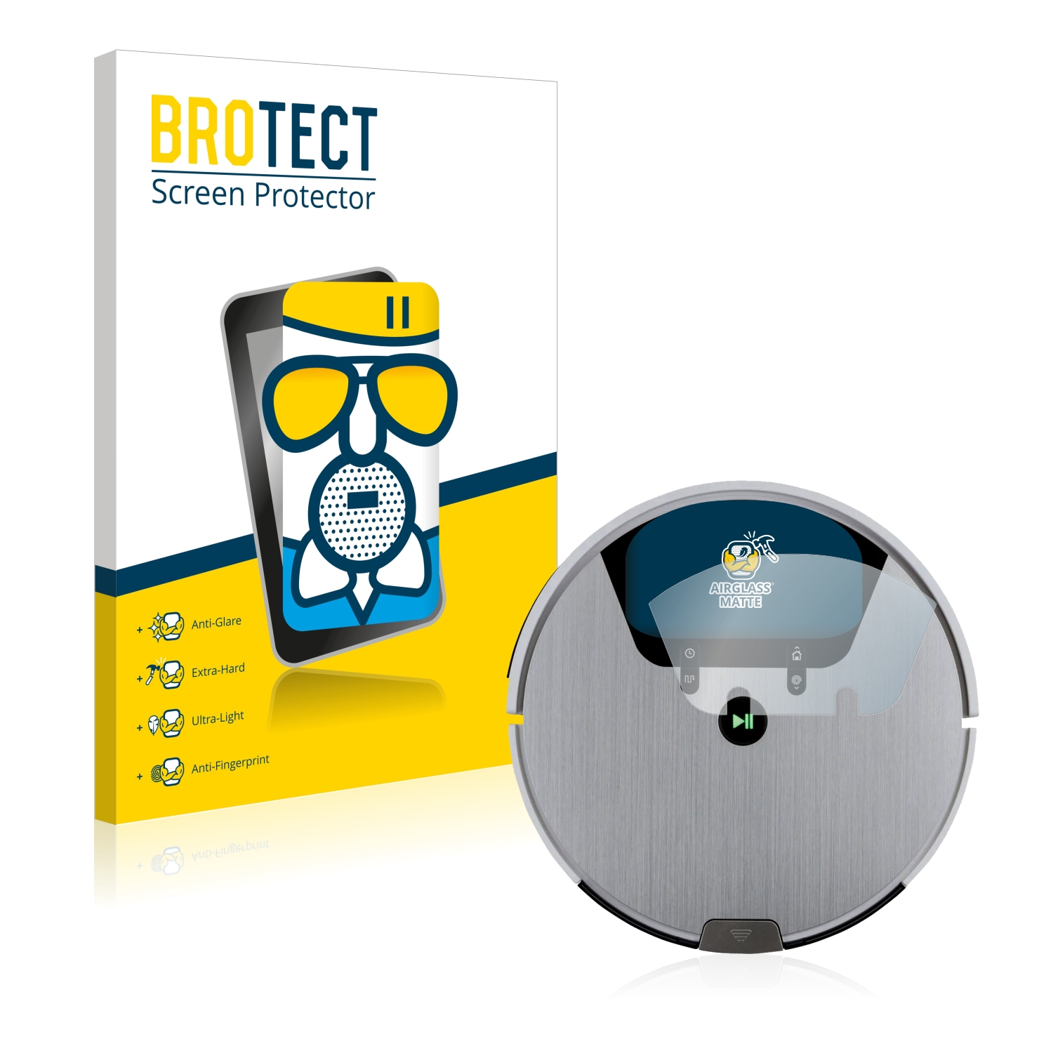 BROTECT Airglass matte Schutzfolie(für SilverCrest Saugroboter SSRA1)