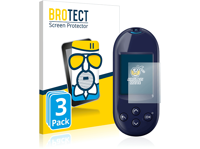 BROTECT 3x Airglass matte Schutzfolie(für LifeScan OneTouch Ultra Plus Reflect)