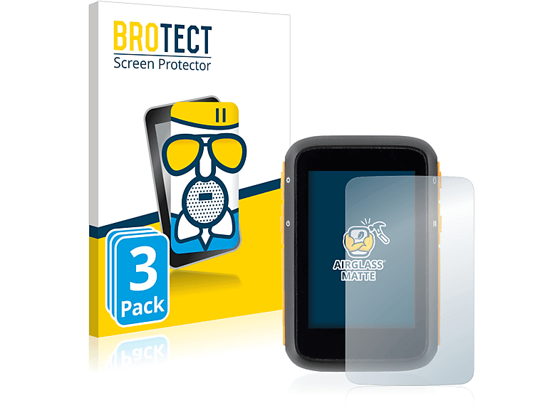 BROTECT 3x provelo Schutzfolie(für Airglass matte GPS-Fahrradcomputer)