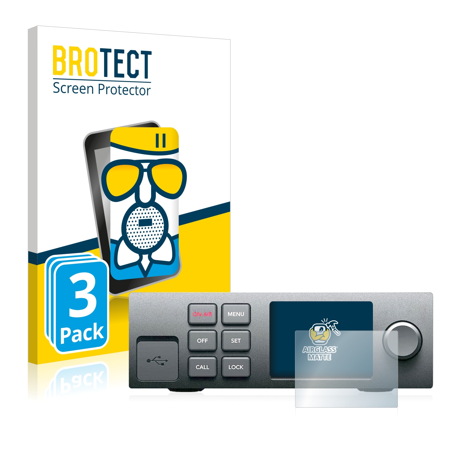 BROTECT 3x Airglass matte Schutzfolie(für Web 4K) Presenter Blackmagic Design