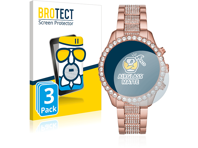 BROTECT 3x Airglass matte Schutzfolie(für Michael Kors Layton MK 6791) | Smartwatch Schutzfolien & Gläser