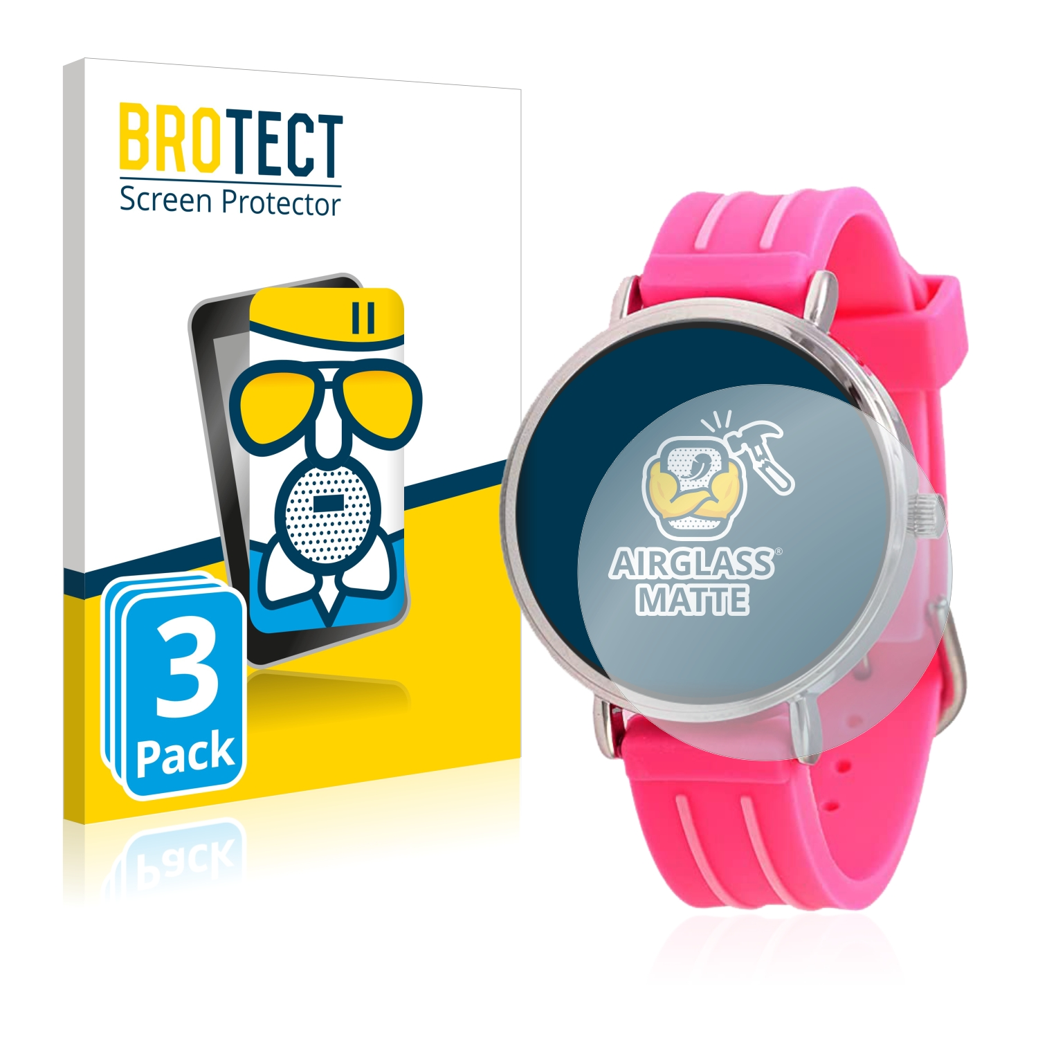 BROTECT 3x Airglass matte Watch) Kiddus Schutzfolie(für Children´s Learning