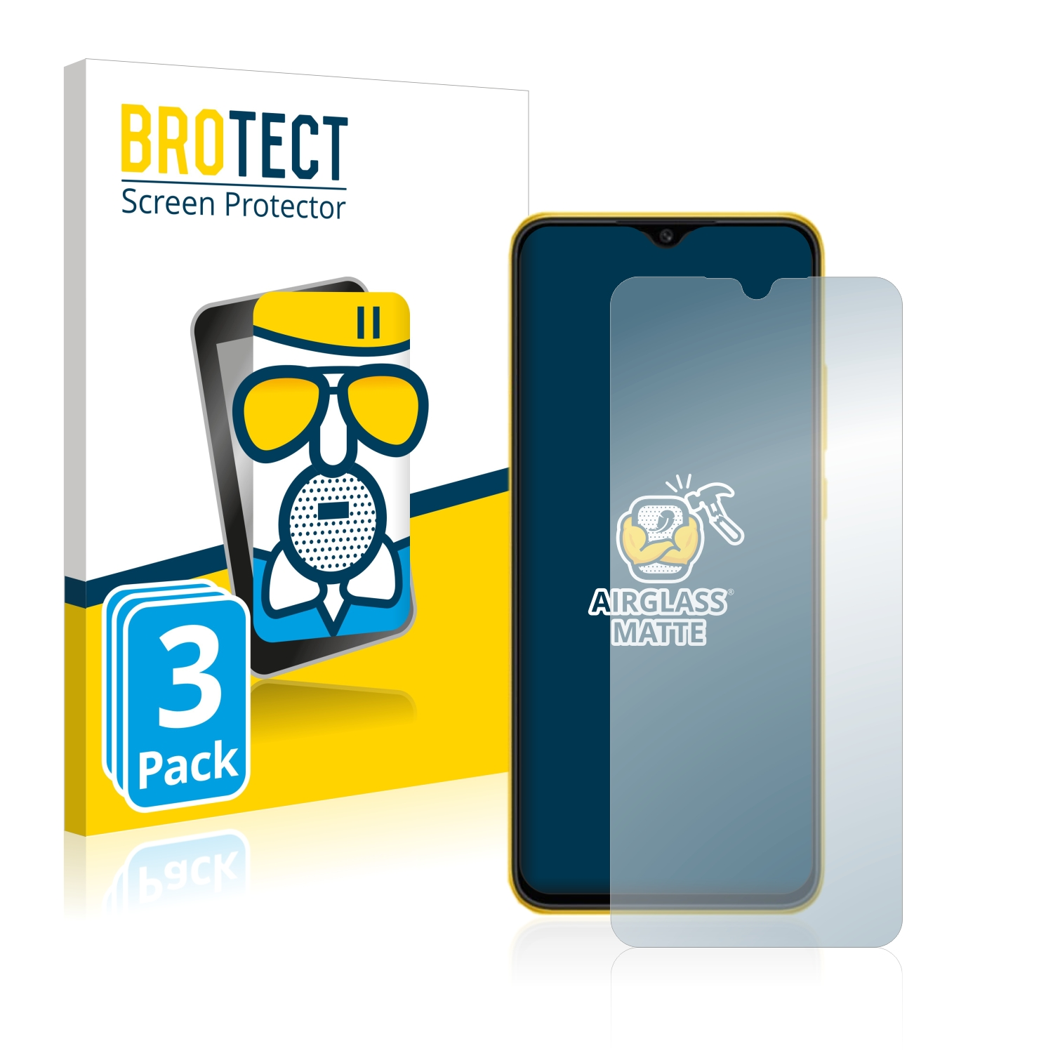 BROTECT Poco C40) matte Airglass Xiaomi 3x Schutzfolie(für