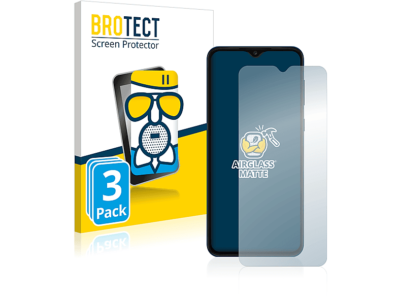 BROTECT 3x A03 Galaxy matte Schutzfolie(für Core) Airglass Samsung