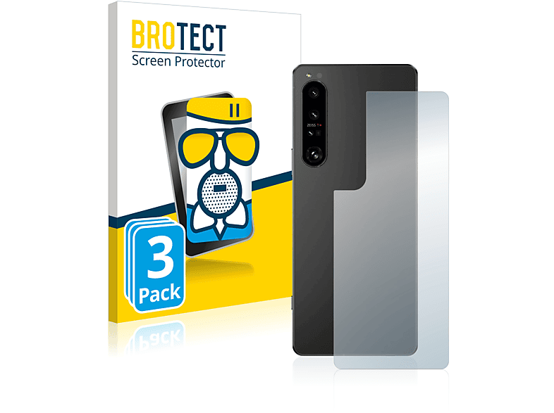 BROTECT 3x Airglass matte Schutzfolie(für Sony Xperia 1 IV (Rückseite))