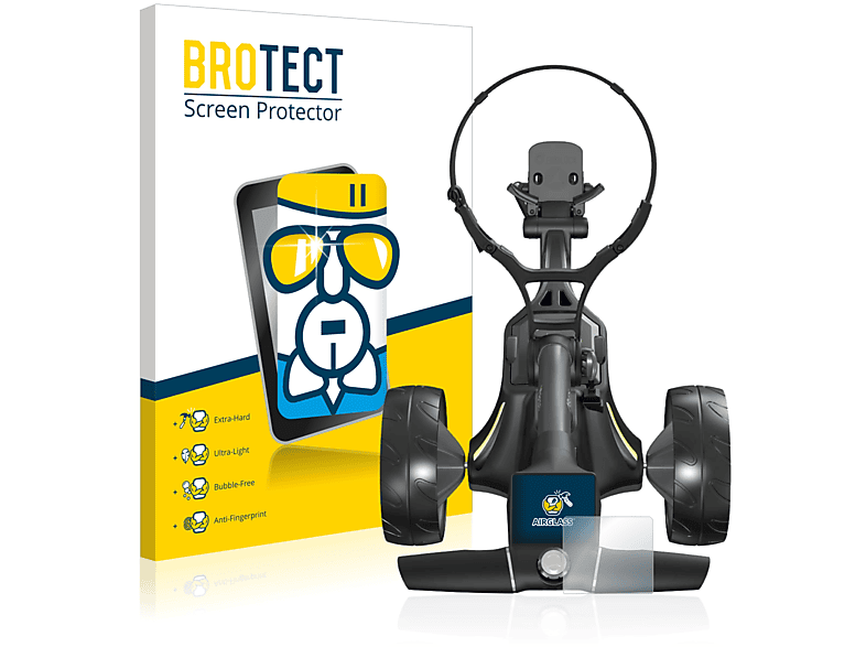 BROTECT Airglass klare Schutzfolie(für Motocaddy Trolley M3 (2022)) GPS Electric