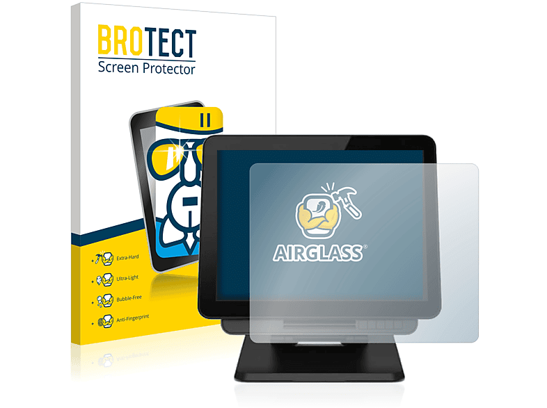 BROTECT Airglass klare 15X3) TouchSystems Elo Schutzfolie(für