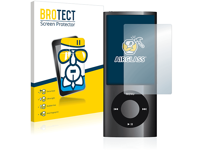 nano 2009 Apple Gen.)) iPod BROTECT Airglass (5. klare Schutzfolie(für