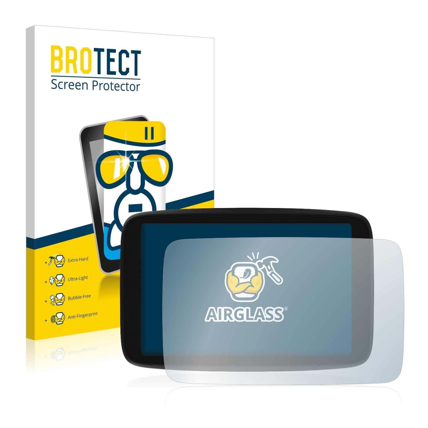 BROTECT Airglass klare Schutzfolie(für TomTom GO Camper Max)