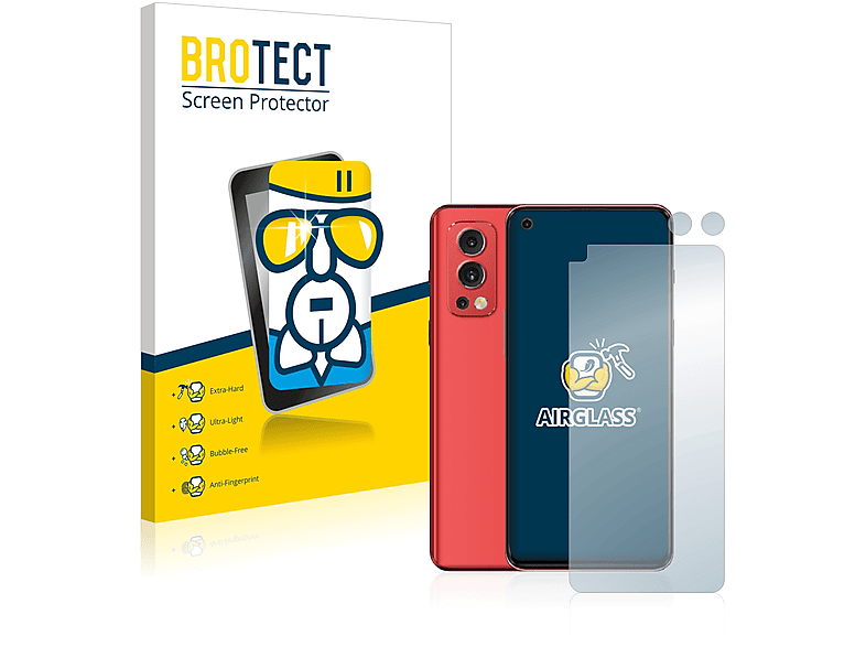 BROTECT Airglass klare Nord 2) Schutzfolie(für OnePlus