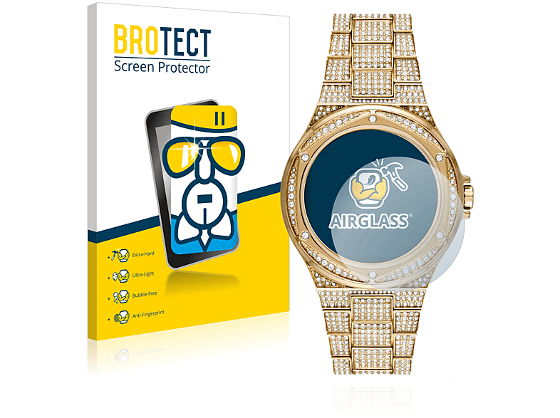 BROTECT Airglass klare Schutzfolie(für Michael Kors Lennox MK 6991) | Smartwatch Schutzfolien & Gläser
