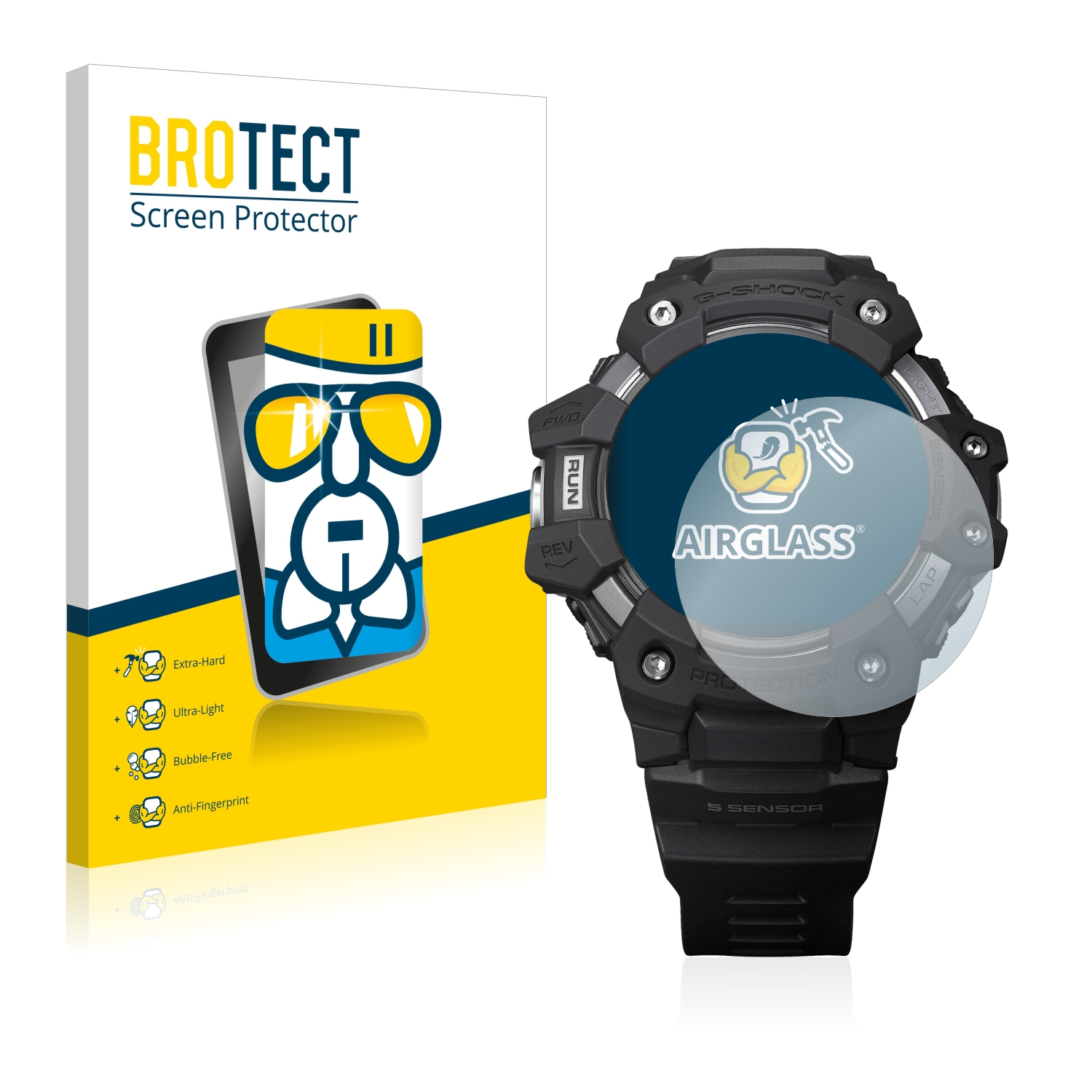 BROTECT G-Shock GBD-H1000) klare Schutzfolie(für Casio Airglass