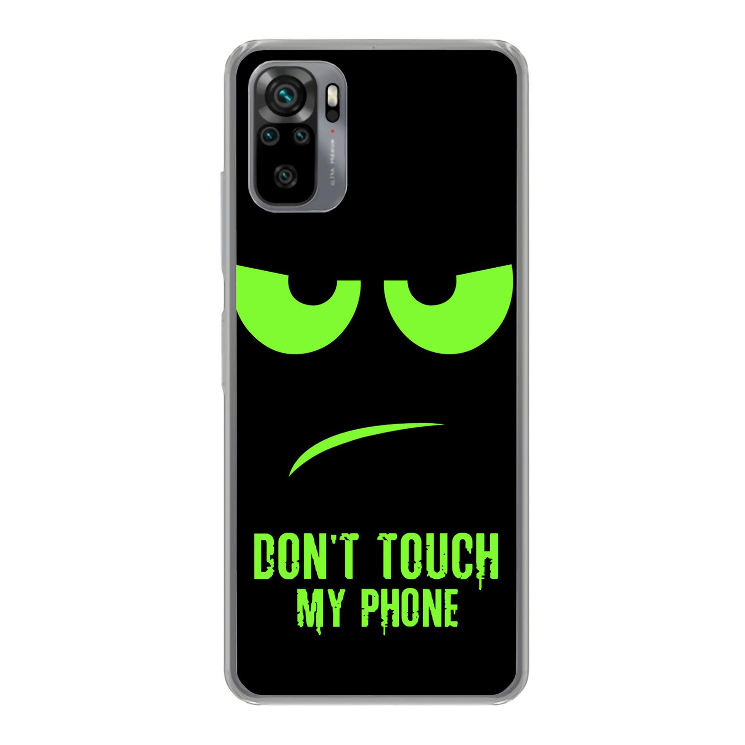 KÖNIG DESIGN Xiaomi, Backcover, My Phone Case, Redmi Note 10S, Dont Touch Grün