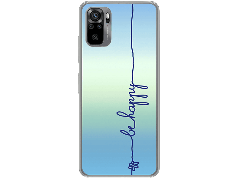 KÖNIG DESIGN Case, Backcover, Xiaomi, Happy Blau Be Redmi Note 10S