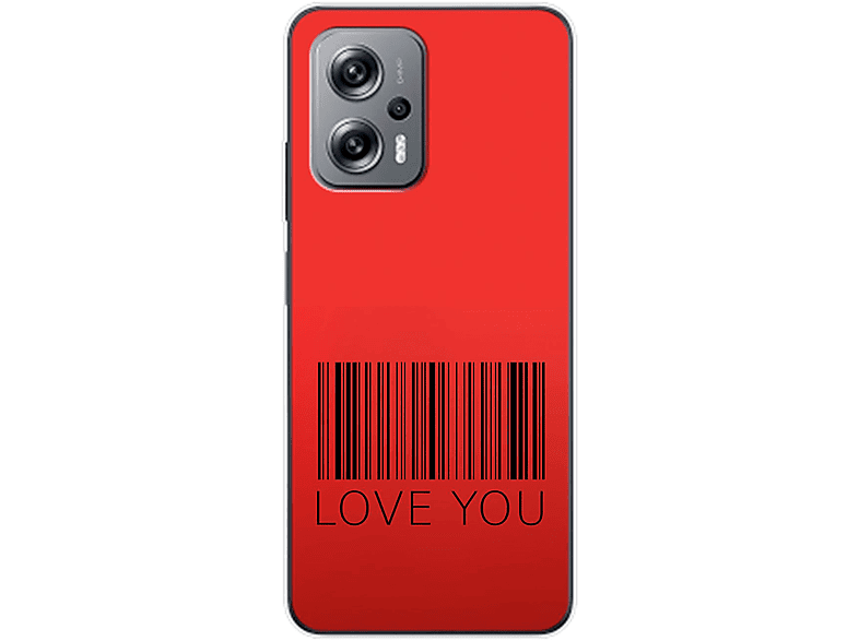 KÖNIG DESIGN Case, Backcover, Xiaomi, Redmi K50i, Love You